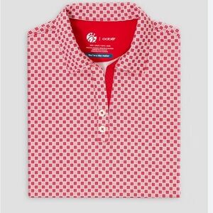 New Chick Fil-A Team Style Oobe Red Short Sleeve Polo Uniform Shirt Size Large